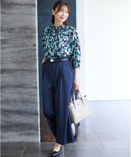 Reflect / リフレクト シャツ・ブラウス | 【ジャケットのインナーにおすすめ◎】花柄タックデザインブブラウス | 詳細7