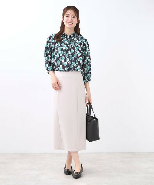 Reflect / リフレクト シャツ・ブラウス | 【ジャケットのインナーにおすすめ◎】花柄タックデザインブブラウス | 詳細9