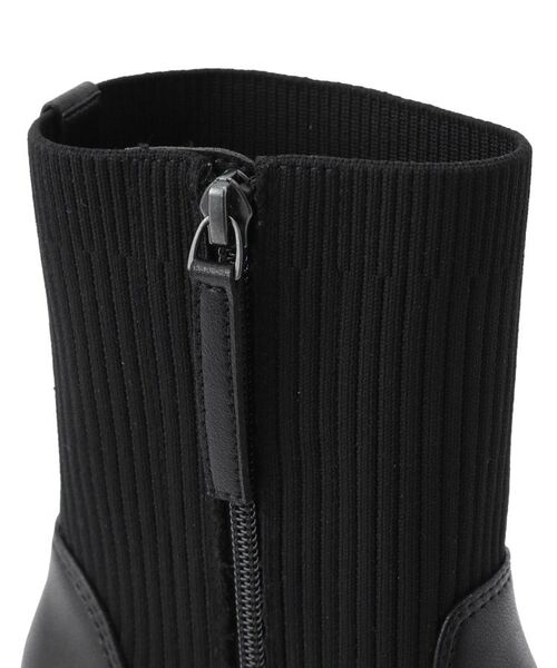 Reflect / リフレクト ブーツ（ショート丈） | 【足元すっきり見え／ファスナー開き】リブ編みニットブーツ | 詳細10