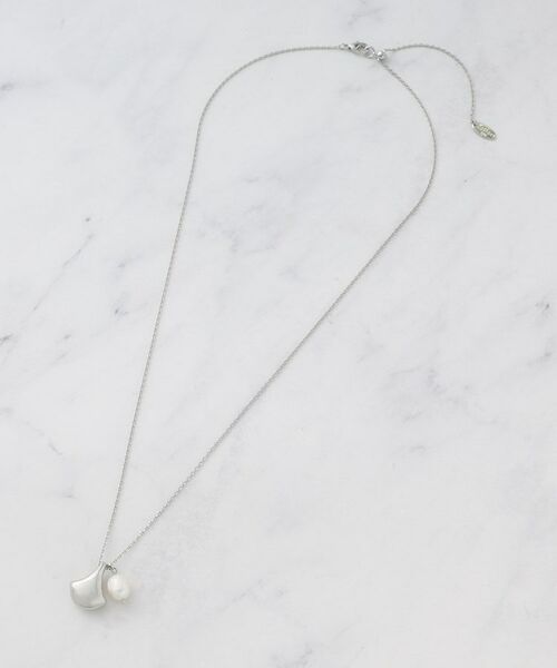 Reflect / リフレクト ネックレス・ペンダント・チョーカー | 【チェーン長さ調節可】リーフパーツ×淡水パールネックレス | 詳細5