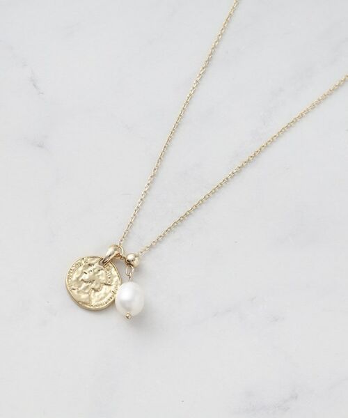 Reflect / リフレクト ネックレス・ペンダント・チョーカー | 【チェーン長さ調節可】コインパーツ×淡水パールネックレス | 詳細3