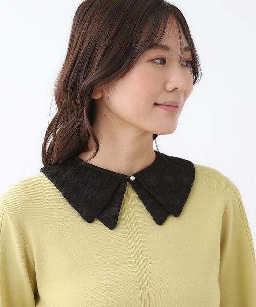 Reflect / リフレクト アクセサリー | 【コーディネートのポイントに◎】パール調ボタン×レース付け衿 | 詳細4