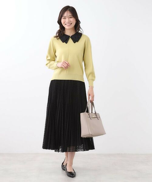 Reflect / リフレクト アクセサリー | 【コーディネートのポイントに◎】パール調ボタン×レース付け衿 | 詳細5