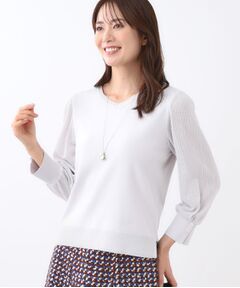 Reflect / リフレクト ニット・セーター | 【秋映え◎】Vネック×メッシュスリーブニット