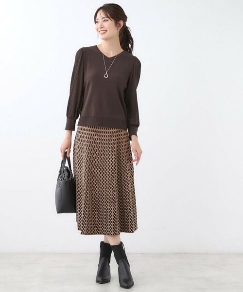Reflect / リフレクト ニット・セーター | 【秋映え◎】Vネック×メッシュスリーブニット | 詳細12