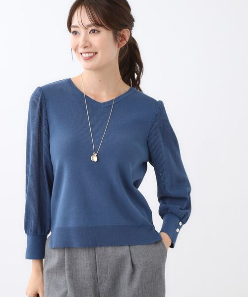 Reflect / リフレクト ニット・セーター | 【秋映え◎】Vネック×メッシュスリーブニット | 詳細14