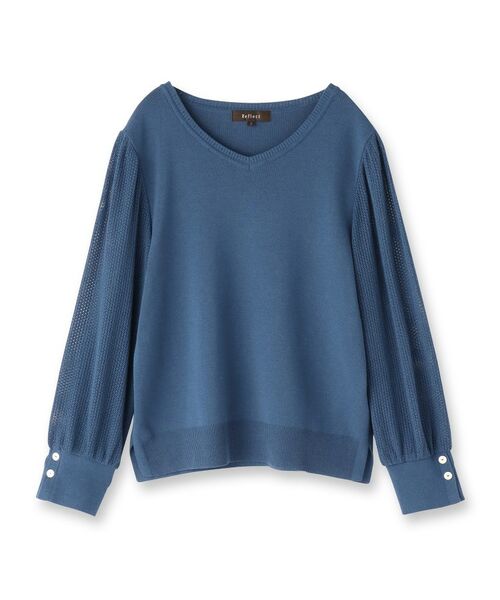 Reflect / リフレクト ニット・セーター | 【秋映え◎】Vネック×メッシュスリーブニット | 詳細18