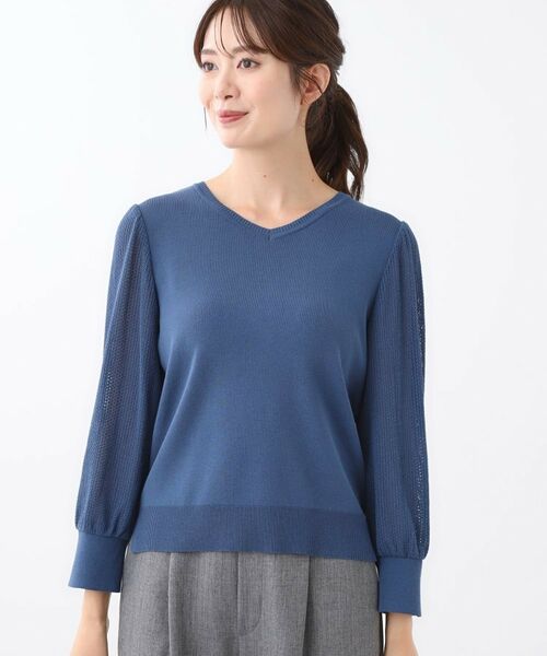 Reflect / リフレクト ニット・セーター | 【秋映え◎】Vネック×メッシュスリーブニット | 詳細19