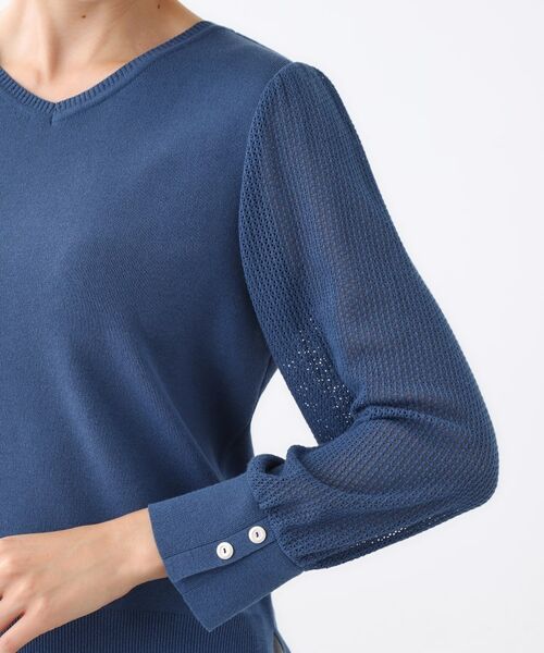 Reflect / リフレクト ニット・セーター | 【秋映え◎】Vネック×メッシュスリーブニット | 詳細23