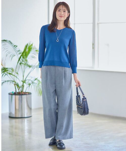 Reflect / リフレクト ニット・セーター | 【秋映え◎】Vネック×メッシュスリーブニット | 詳細25