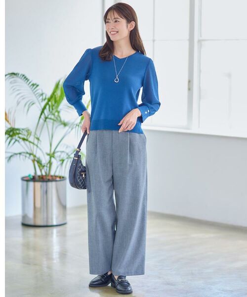 Reflect / リフレクト ニット・セーター | 【秋映え◎】Vネック×メッシュスリーブニット | 詳細5