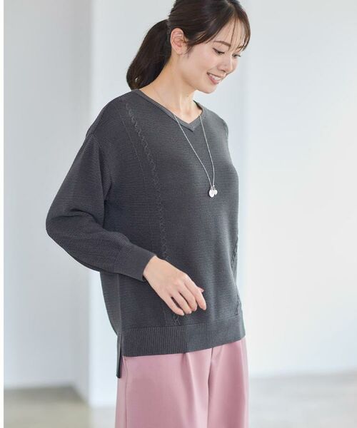 Reflect / リフレクト ニット・セーター | 【パンツ合わせにぴったり◎】ゆったりオフボディニット | 詳細1
