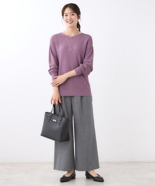 Reflect / リフレクト ニット・セーター | 【パンツ合わせにぴったり◎】ゆったりオフボディニット | 詳細15