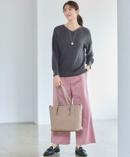 Reflect / リフレクト ニット・セーター | 【パンツ合わせにぴったり◎】ゆったりオフボディニット | 詳細3