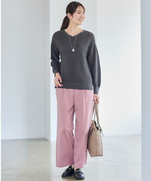 Reflect / リフレクト ニット・セーター | 【パンツ合わせにぴったり◎】ゆったりオフボディニット | 詳細4
