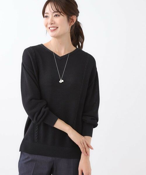 Reflect / リフレクト ニット・セーター | 【パンツ合わせにぴったり◎】ゆったりオフボディニット | 詳細9