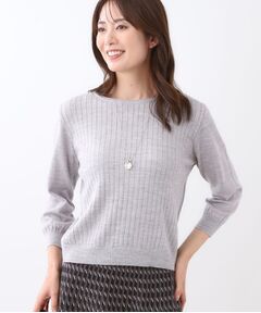 Reflect / リフレクト ニット・セーター | 【WEB先行カラーあり／インナーにおすすめ◎／アンサンブル可】すっきり見え縦編み柄ニット