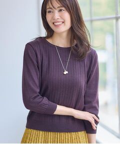 Reflect / リフレクト ニット・セーター | 【WEB先行カラーあり／インナーにおすすめ◎／アンサンブル可】すっきり見え縦編み柄ニット