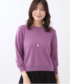 Reflect / リフレクト ニット・セーター | 【WEB先行カラーあり／インナーにおすすめ◎／アンサンブル可】すっきり見え縦編み柄ニット