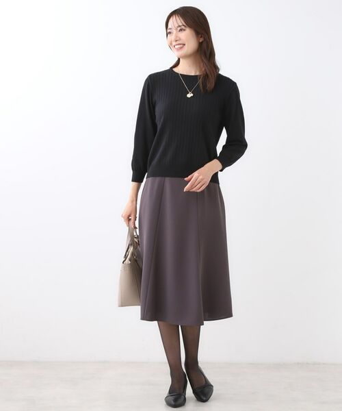 Reflect / リフレクト ニット・セーター | 【WEB先行カラーあり／インナーにおすすめ◎／アンサンブル可】すっきり見え縦編み柄ニット | 詳細12