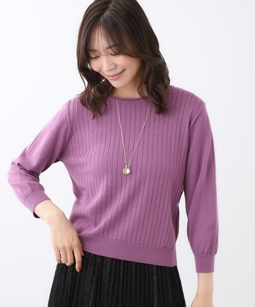 Reflect / リフレクト ニット・セーター | 【WEB先行カラーあり／インナーにおすすめ◎／アンサンブル可】すっきり見え縦編み柄ニット | 詳細18