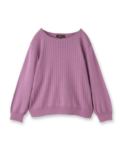 Reflect / リフレクト ニット・セーター | 【WEB先行カラーあり／インナーにおすすめ◎／アンサンブル可】すっきり見え縦編み柄ニット | 詳細22
