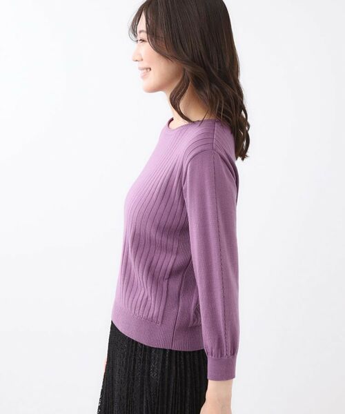 Reflect / リフレクト ニット・セーター | 【WEB先行カラーあり／インナーにおすすめ◎／アンサンブル可】すっきり見え縦編み柄ニット | 詳細24