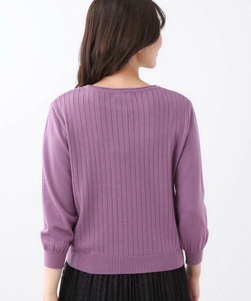 Reflect / リフレクト ニット・セーター | 【WEB先行カラーあり／インナーにおすすめ◎／アンサンブル可】すっきり見え縦編み柄ニット | 詳細25