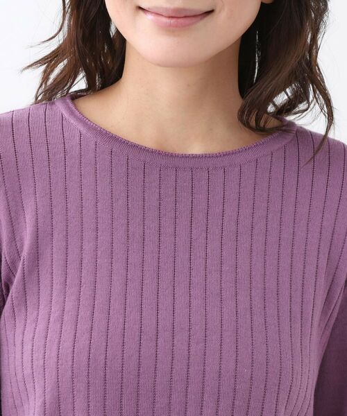Reflect / リフレクト ニット・セーター | 【WEB先行カラーあり／インナーにおすすめ◎／アンサンブル可】すっきり見え縦編み柄ニット | 詳細26