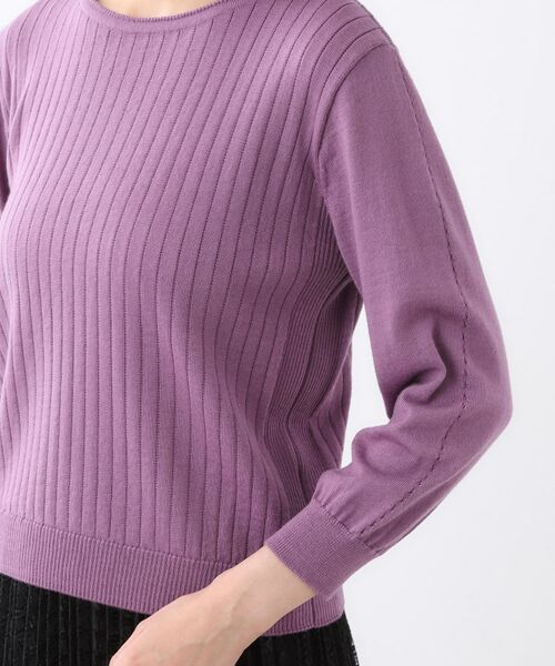 Reflect / リフレクト ニット・セーター | 【WEB先行カラーあり／インナーにおすすめ◎／アンサンブル可】すっきり見え縦編み柄ニット | 詳細27