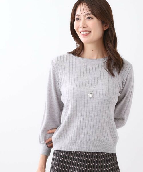 Reflect / リフレクト ニット・セーター | 【WEB先行カラーあり／インナーにおすすめ◎／アンサンブル可】すっきり見え縦編み柄ニット | 詳細6