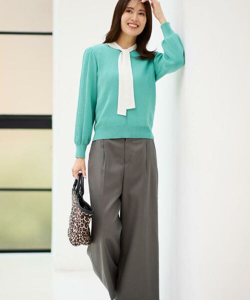 Reflect / リフレクト ニット・セーター | 【選べる8色／スカートにもパンツにも◎】ウール混ボートネックニット | 詳細13