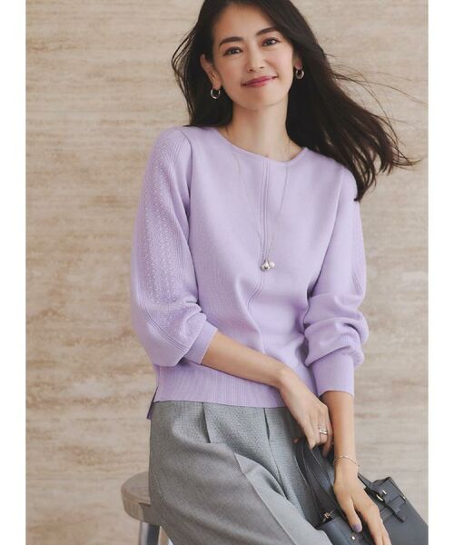 Reflect / リフレクト ニット・セーター | 【選べる8色／スカートにもパンツにも◎】ウール混ボートネックニット | 詳細3