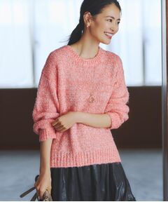 Reflect / リフレクト ニット・セーター | 【一枚で着映え◎／ゆったり着られるワンサイズ】スパンコール×ラメニット