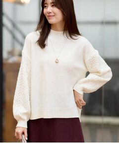 【一枚で着映え◎／ゆったりシルエット】ラメ×スパンコールウール混ニット