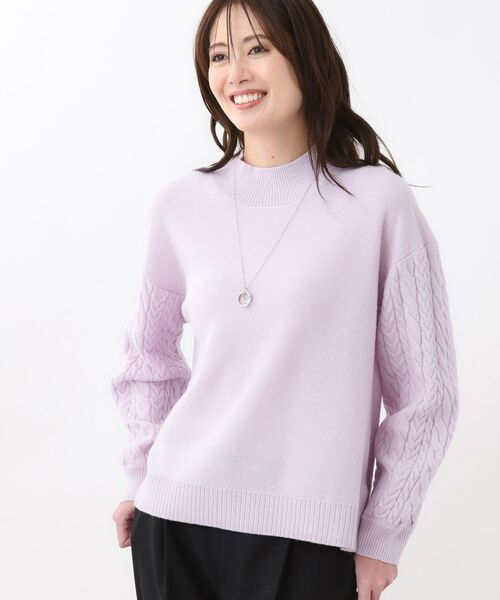 Reflect / リフレクト ニット・セーター | 【一枚で着映え◎／ゆったりシルエット】ラメ×スパンコールウール混ニット | 詳細23