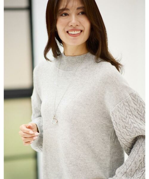 Reflect / リフレクト ニット・セーター | 【一枚で着映え◎／ゆったりシルエット】ラメ×スパンコールウール混ニット | 詳細7