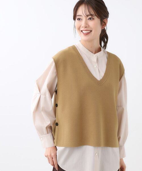 Reflect / リフレクト ベスト | 【WEB先行カラーあり/セットアップ可】Vネックニットベスト | 詳細12
