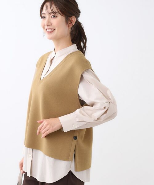 Reflect / リフレクト ベスト | 【WEB先行カラーあり/セットアップ可】Vネックニットベスト | 詳細13