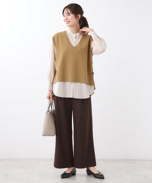 Reflect / リフレクト ベスト | 【WEB先行カラーあり/セットアップ可】Vネックニットベスト | 詳細14