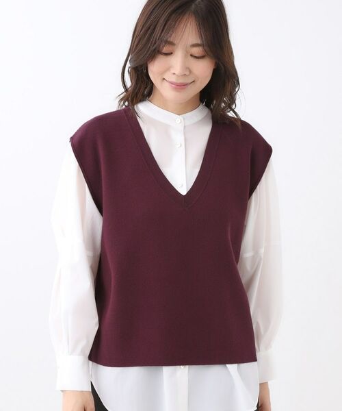 Reflect / リフレクト ベスト | 【WEB先行カラーあり/セットアップ可】Vネックニットベスト | 詳細25