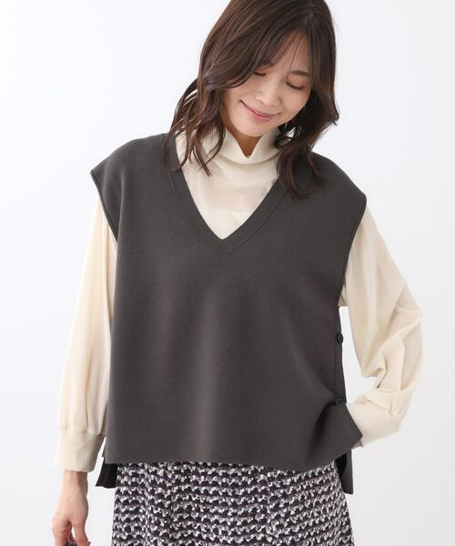 Reflect / リフレクト ベスト | 【WEB先行カラーあり/セットアップ可】Vネックニットベスト | 詳細4