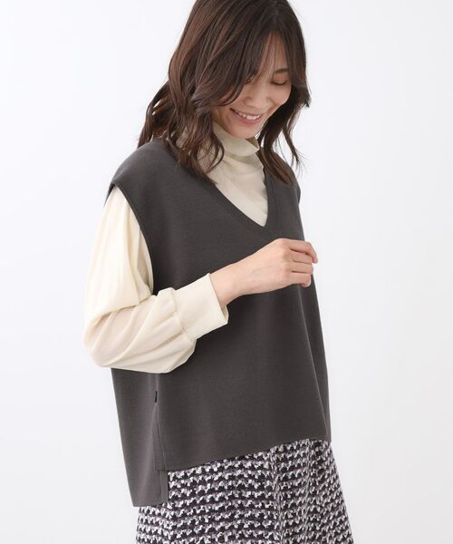 Reflect / リフレクト ベスト | 【WEB先行カラーあり/セットアップ可】Vネックニットベスト | 詳細5