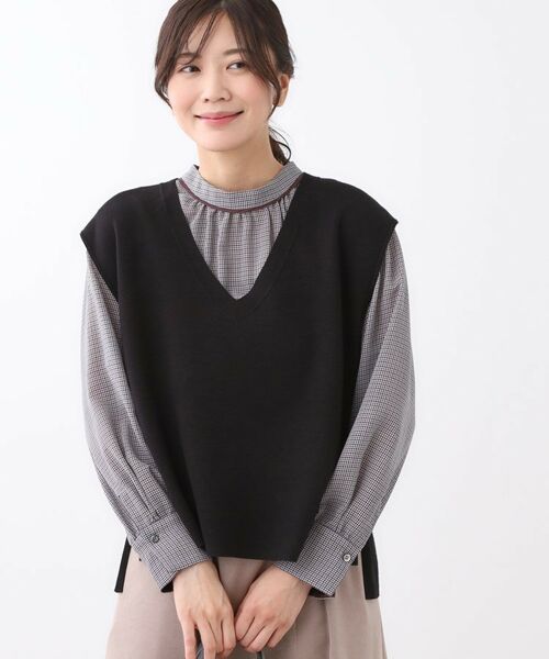 Reflect / リフレクト ベスト | 【WEB先行カラーあり/セットアップ可】Vネックニットベスト | 詳細8