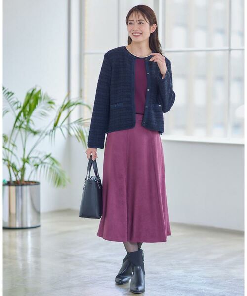 Reflect / リフレクト カーディガン・ボレロ | 【ライトアウター/ゆったりシルエット/気軽な羽織に◎】ドライタッチカーディガン | 詳細20