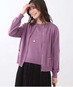 Reflect / リフレクト カーディガン・ボレロ | 【WEB先行カラーあり／軽い羽織に◎／アンサンブル可】透かし柄カーディガン