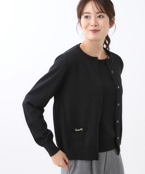 Reflect / リフレクト カーディガン・ボレロ | 【WEB先行カラーあり/軽い羽織に◎/アンサンブル可】透かし柄カーディガン | 詳細10