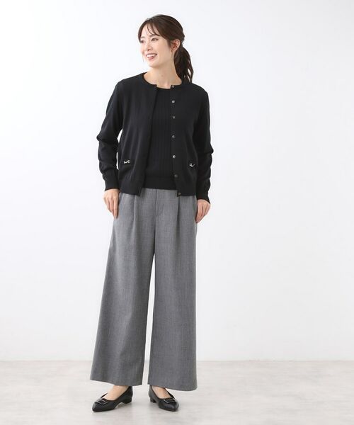 Reflect / リフレクト カーディガン・ボレロ | 【WEB先行カラーあり/軽い羽織に◎/アンサンブル可】透かし柄カーディガン | 詳細11