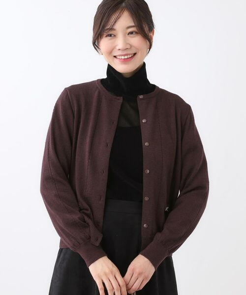 Reflect / リフレクト カーディガン・ボレロ | 【WEB先行カラーあり/軽い羽織に◎/アンサンブル可】透かし柄カーディガン | 詳細13