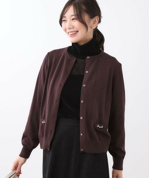 Reflect / リフレクト カーディガン・ボレロ | 【WEB先行カラーあり/軽い羽織に◎/アンサンブル可】透かし柄カーディガン | 詳細14